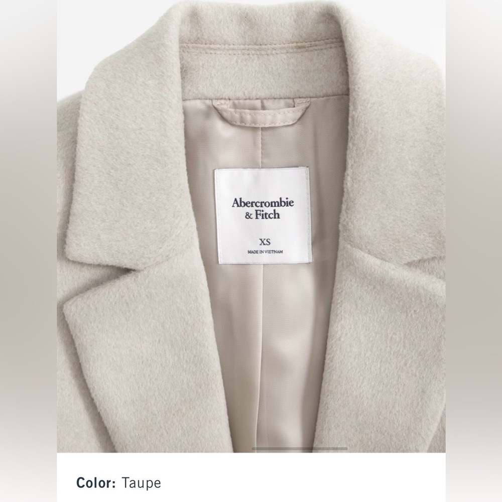 Abercrombie & Fitch Heavy Weight Wool Blend Blazer - Taupe - Picture 4 of 14